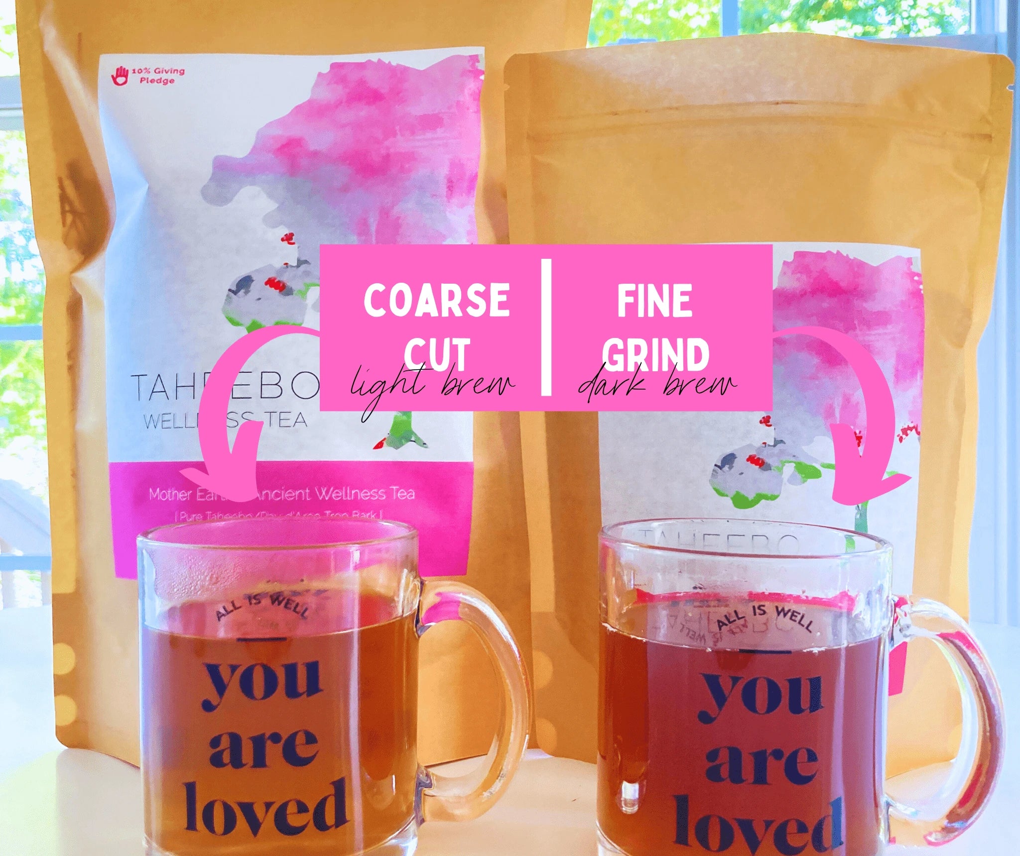 Taheebo Wellness Tea offers Coarse Cut and Fine Grind bark for a lighter or stronger Taheebo Tea.