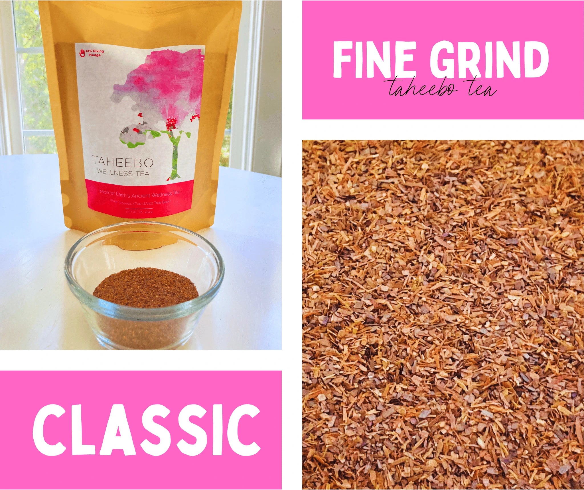 Taheebo Wellness Tea Classic Fine Grind - Brews a stronger bolder tea