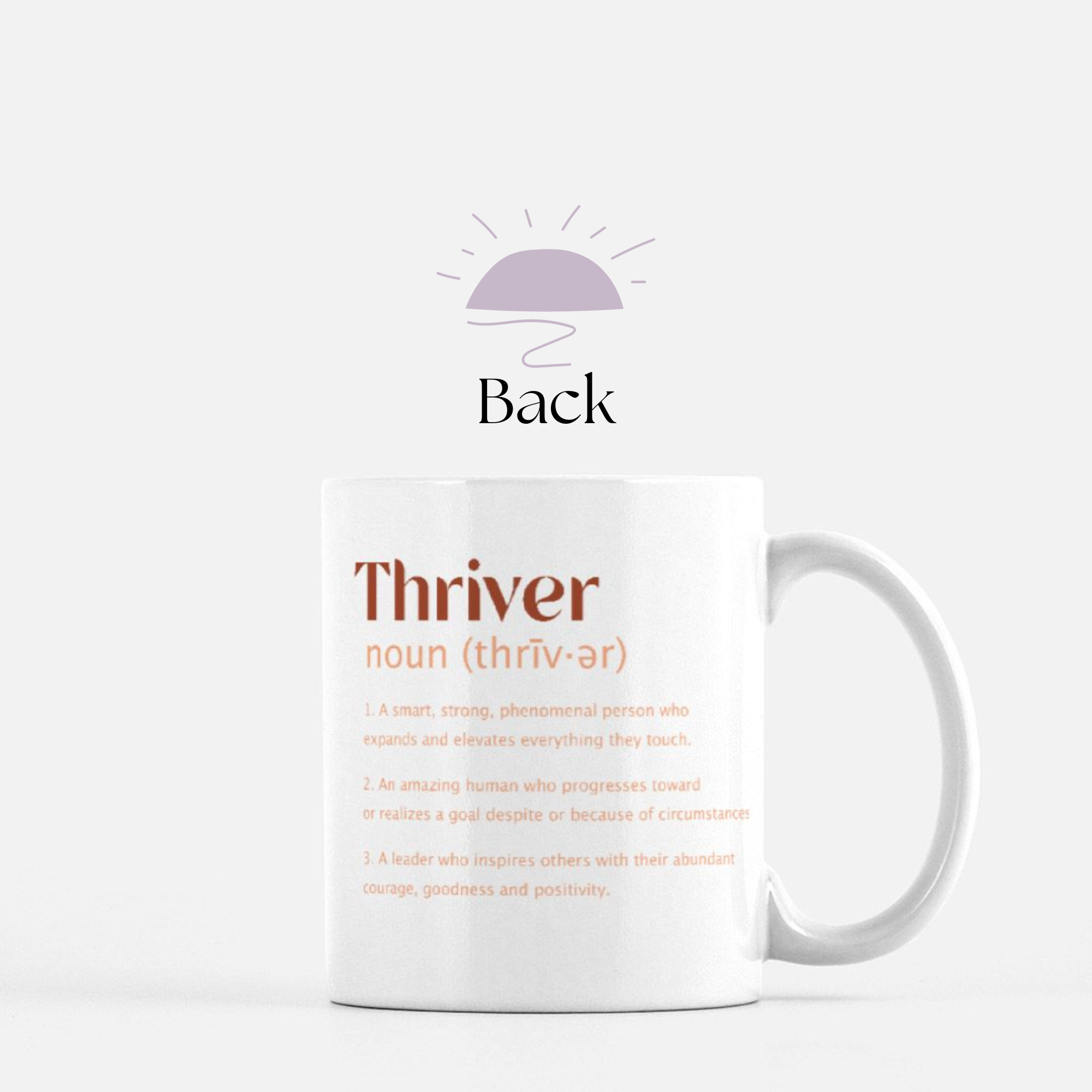 Thriver ceramic mug definition